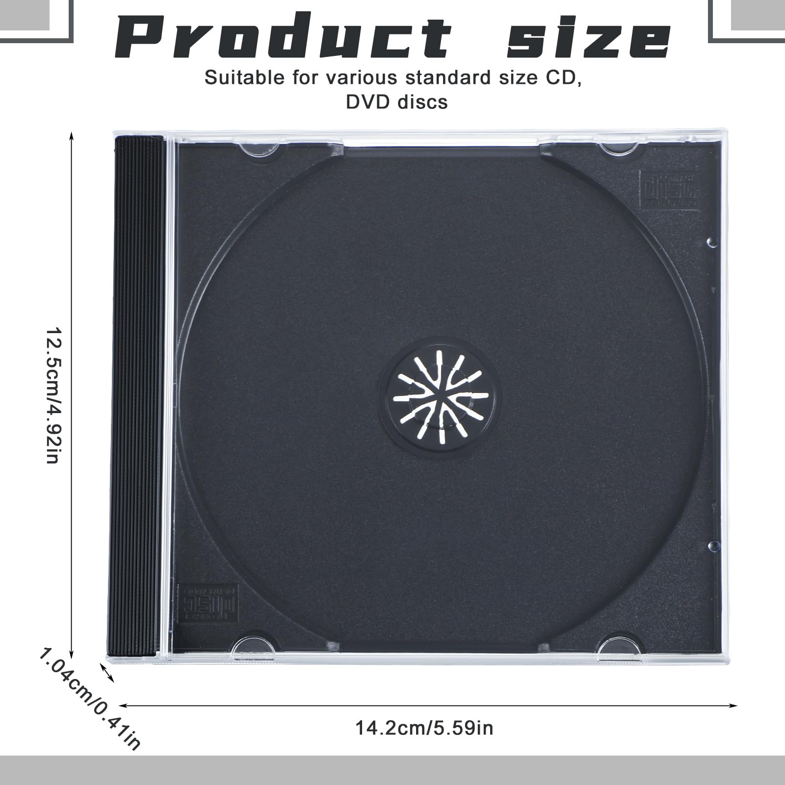 Amazon.com: LEIFIDE 50 Pieces 10.4 mm Plastic CD Jewel Case Clear